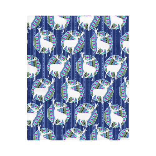 Geometric Deer Retro Pattern Duvet Cover 86"x70" ( All-over-print)