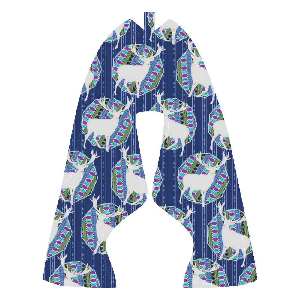 Geometric Deer Retro Pattern Women’s Running Shoes (Model 020)