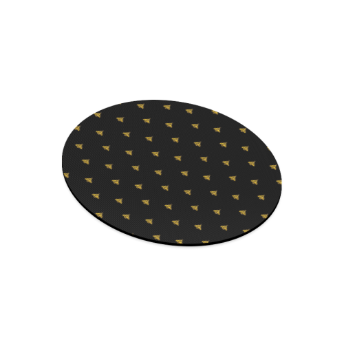 Gold Christmas Tree with Star Round Mousepad
