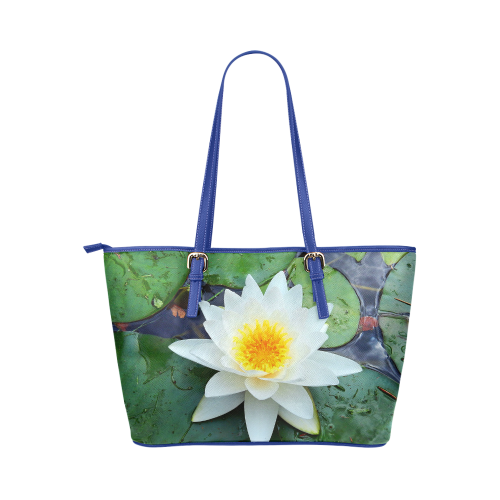 Waterlily Leather Tote Bag/Small (Model 1651)