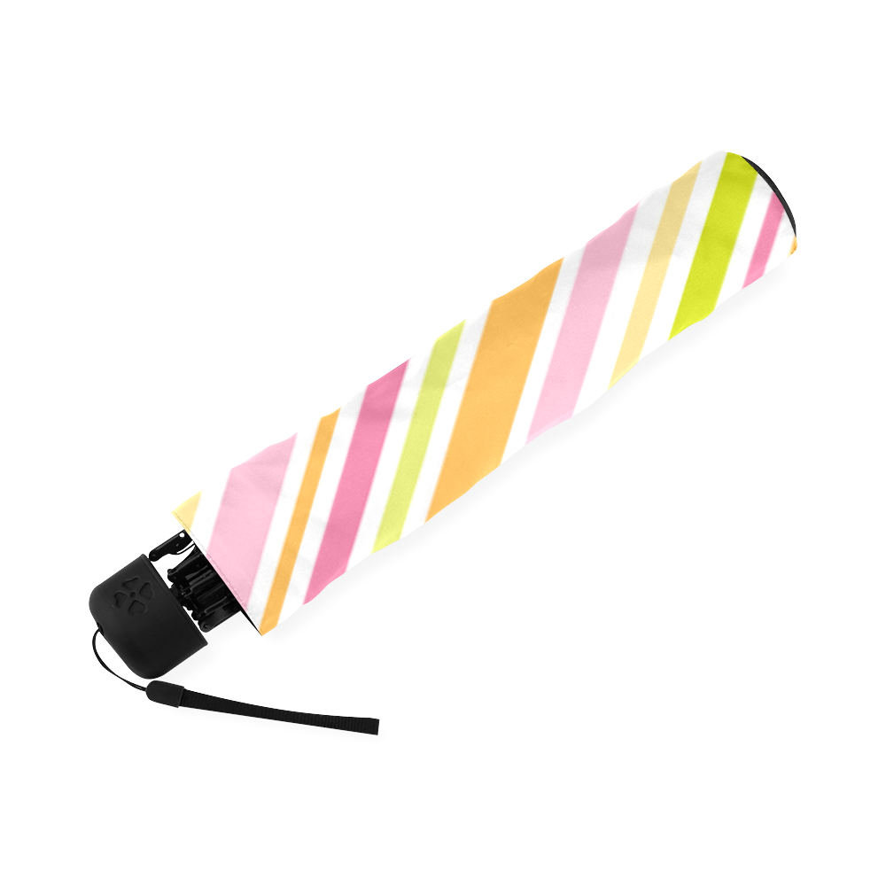 Colorful Stripes Foldable Umbrella (Model U01)
