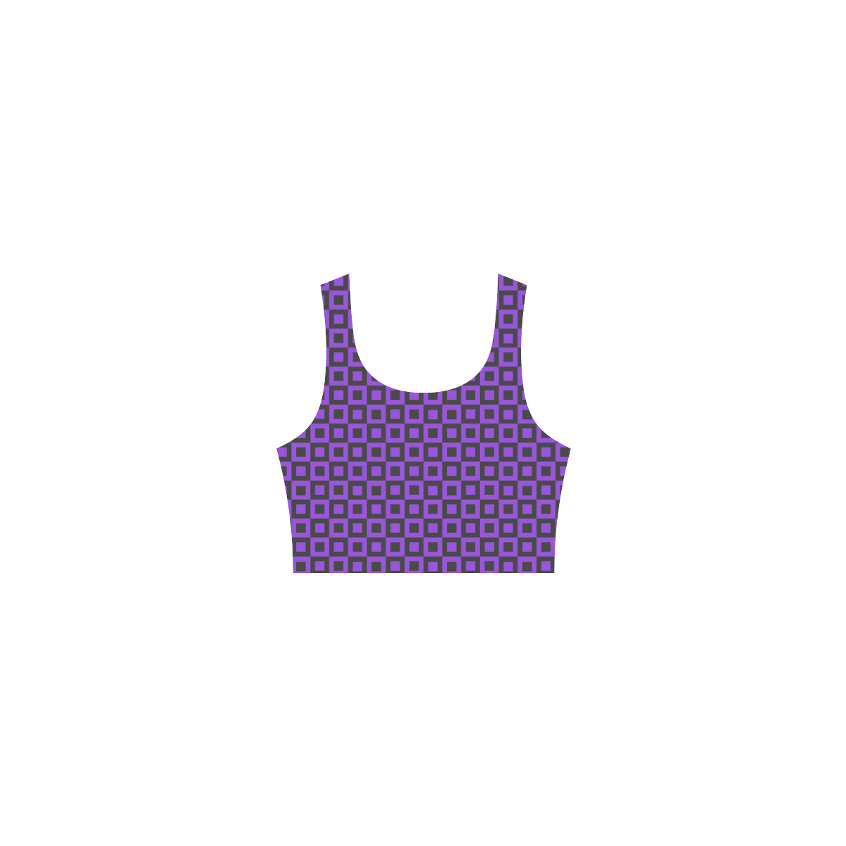 Purple and black squares Atalanta Casual Sundress(Model D04)