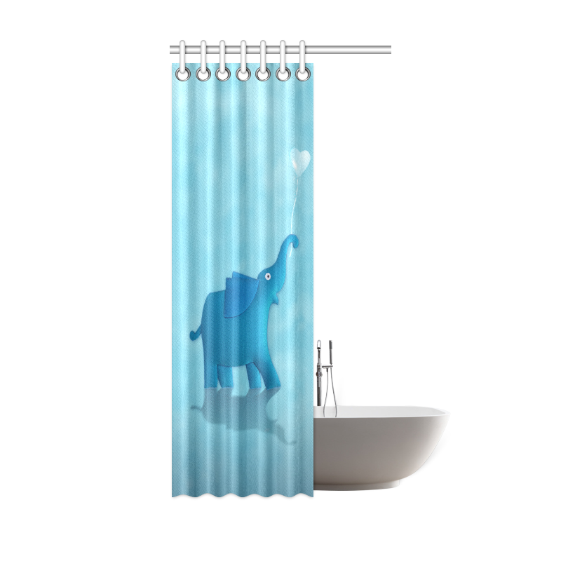 blue elephant Shower Curtain 36"x72"