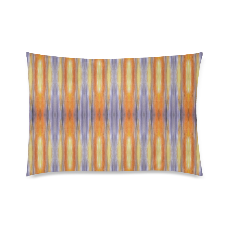 Gray Orange Stripes Pattern Custom Zippered Pillow Case 20"x30"(Twin Sides)