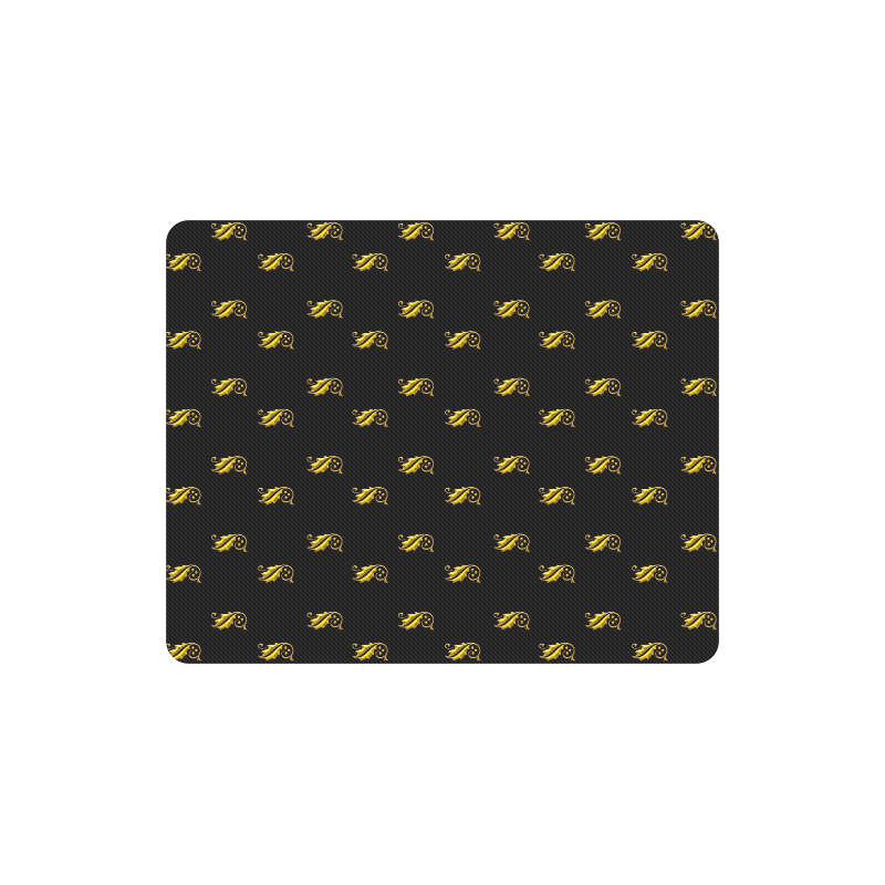 Holiday: Gold Holly Leaves & Berries Rectangle Mousepad