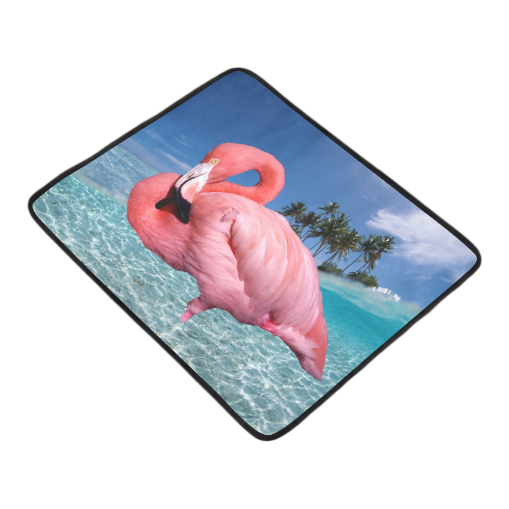 Flamingo and Palms Beach Mat 78"x 60"