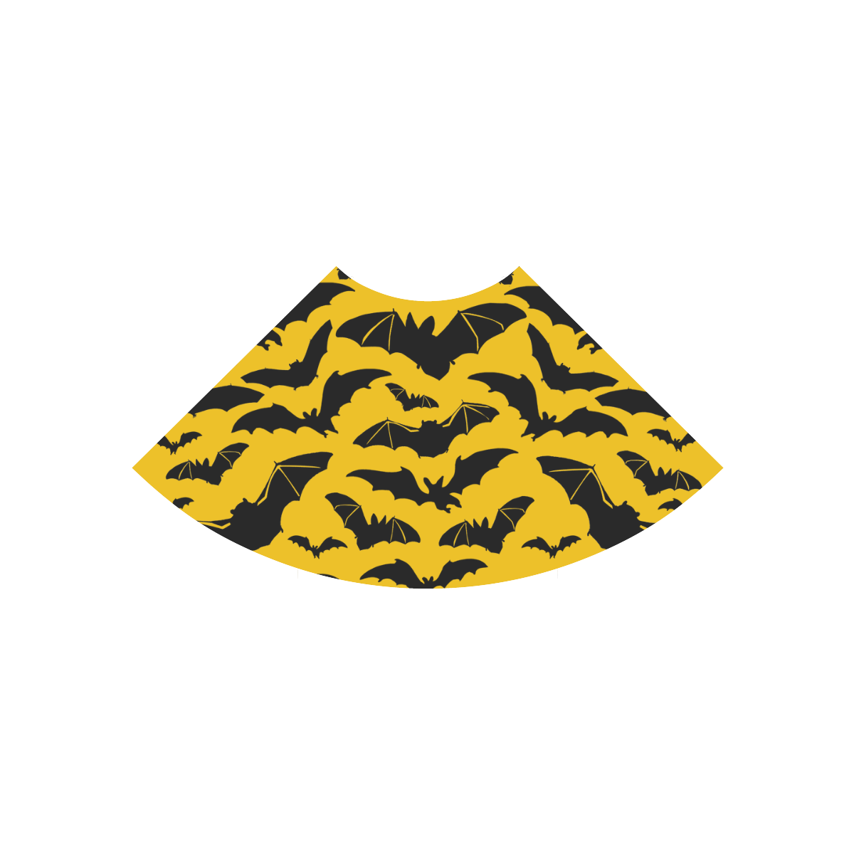 Casual sundress - model D04 Bats - Yellow Atalanta Casual Sundress(Model D04)