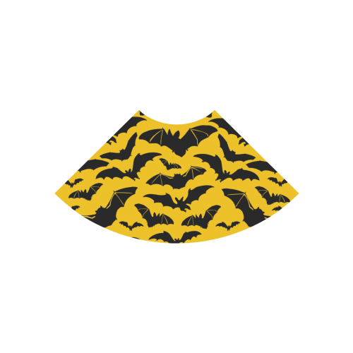 Casual sundress - model D04 Bats - Yellow Atalanta Casual Sundress(Model D04)