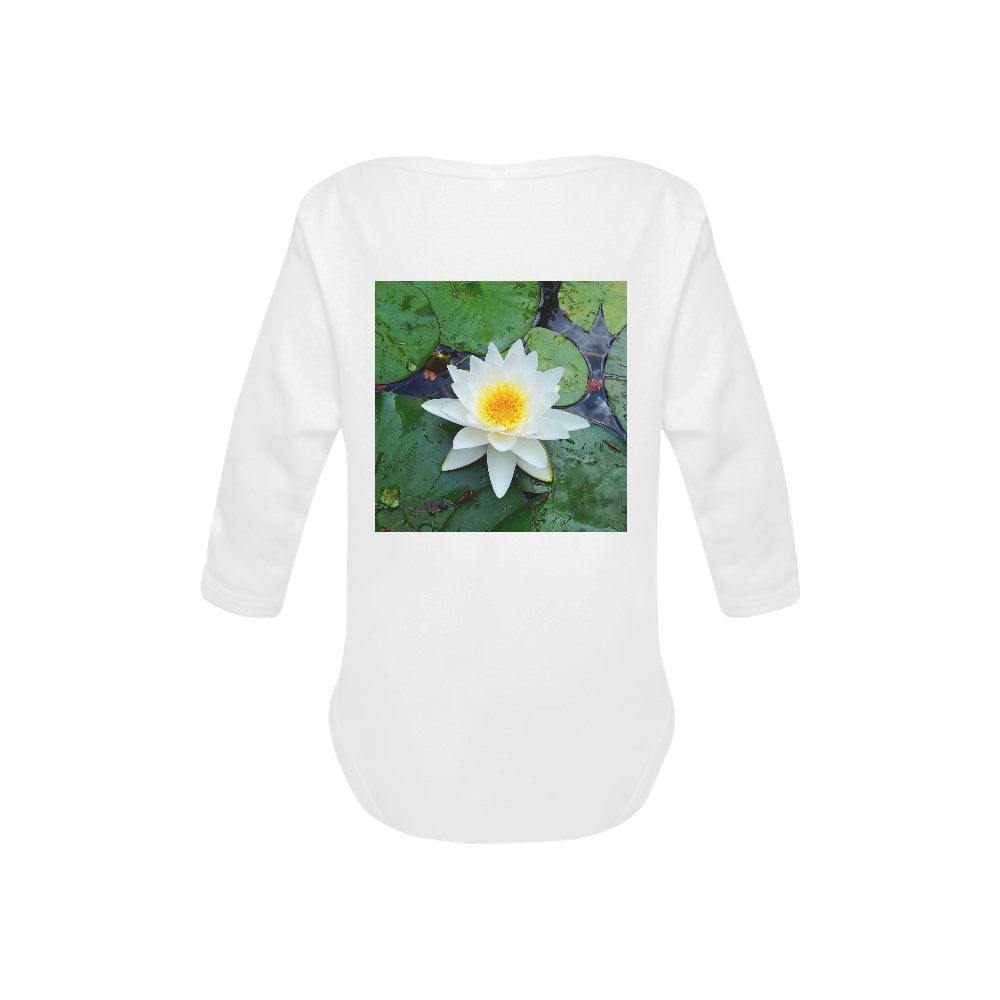 Waterlily Baby Powder Organic Long Sleeve One Piece (Model T27)