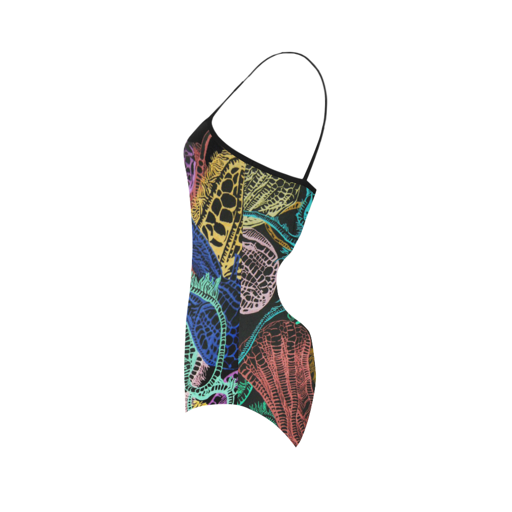 Rainbow crinoids inverted swimsuit Strap Swimsuit ( Model S05)