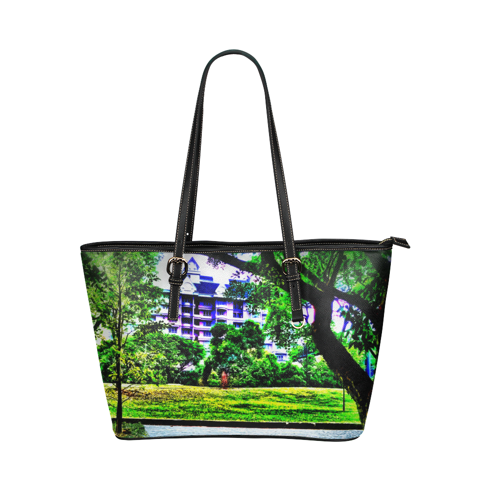 Condo by the Park - Jera Nour Leather Tote Bag/Large (Model 1651)