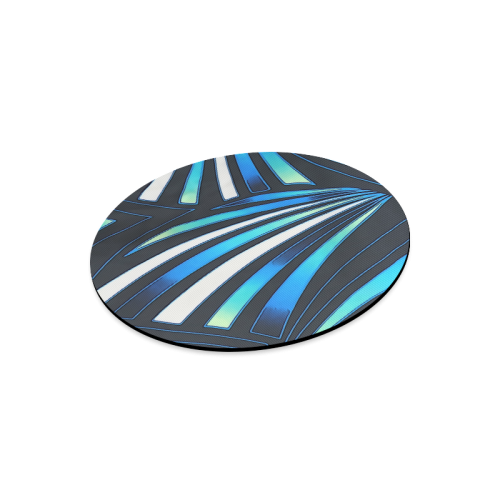 blue fan Round Mousepad