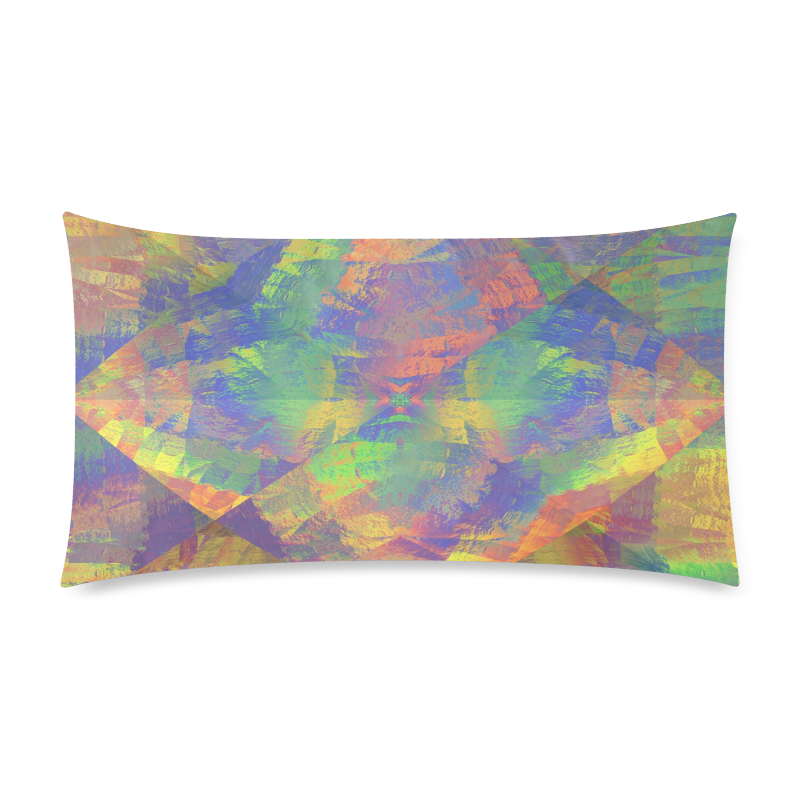 Brushstrokes Rectangle Pillow Case 20"x36"(Twin Sides)