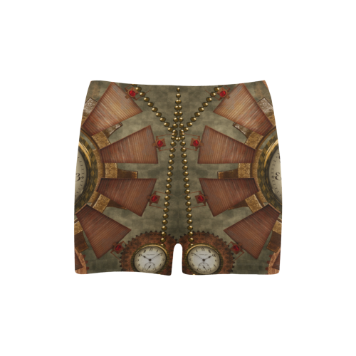 Steampunk, wonderful clocks in noble design Briseis Skinny Shorts (Model L04)