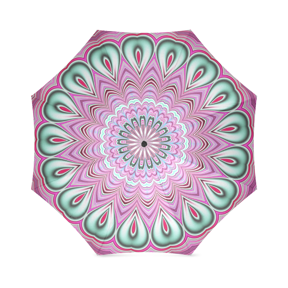 Fractal Kaleidoscope Mandala Flower Abstract 18 Foldable Umbrella (Model U01)