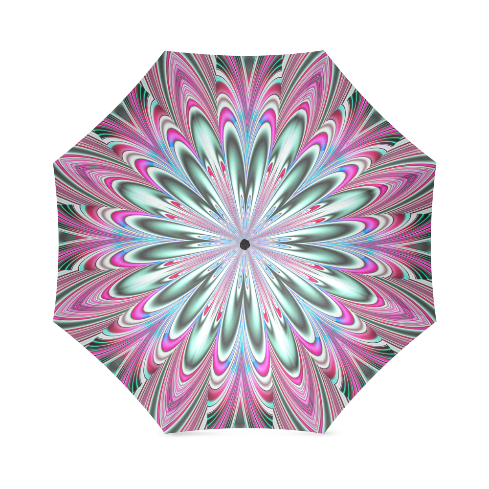 Fractal Kaleidoscope Mandala Flower Abstract 11 Foldable Umbrella (Model U01)