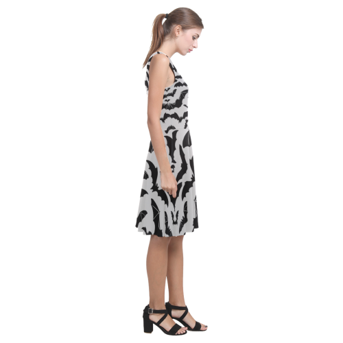 Casual sundress - model D04 Bats - Grey Atalanta Casual Sundress(Model D04)