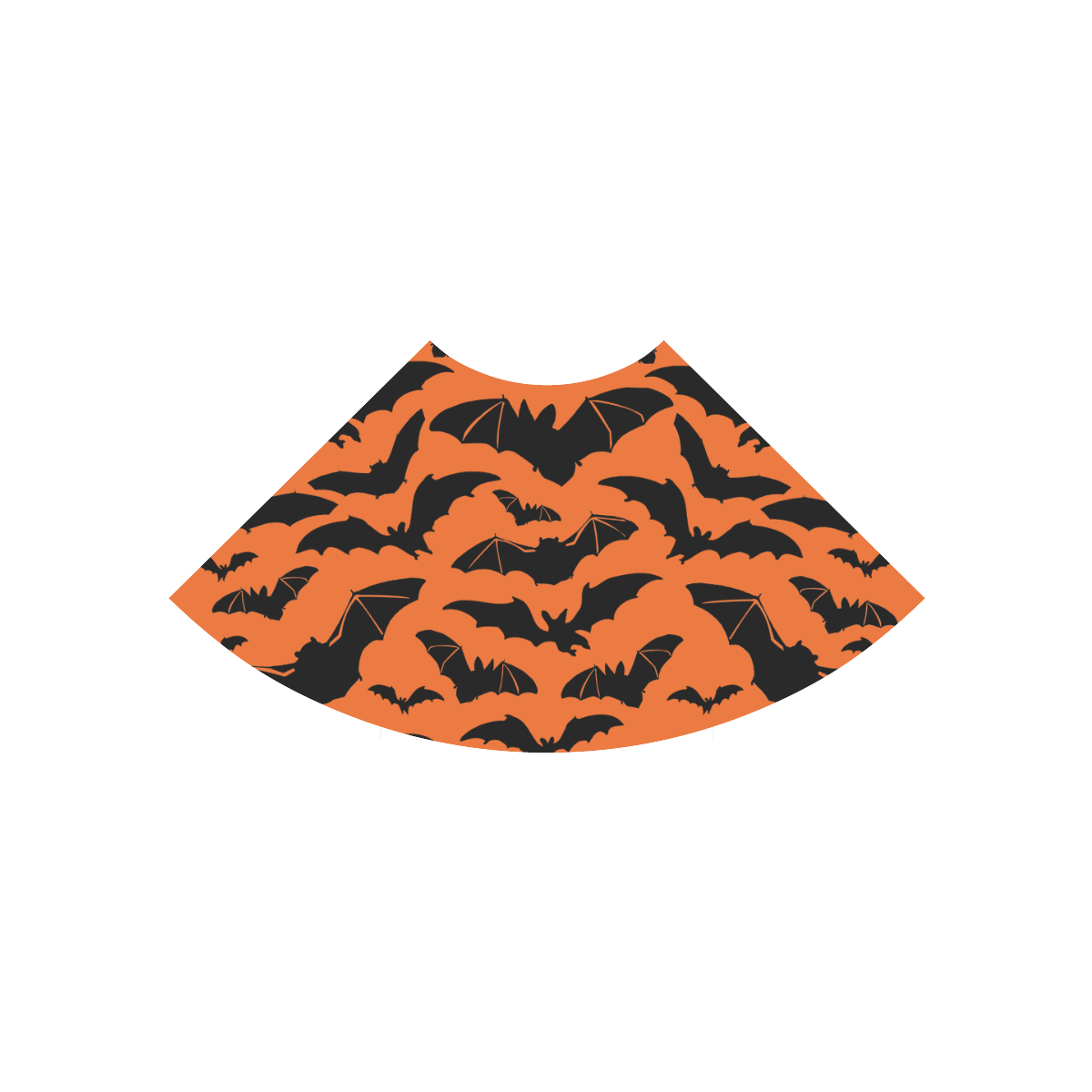 Casual sundress - model D04 Bats - Orange Atalanta Casual Sundress(Model D04)