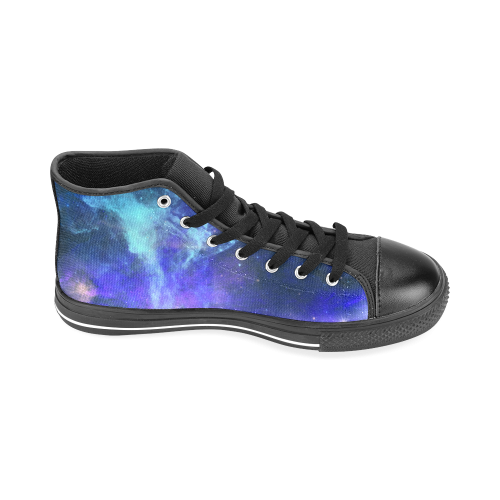 Blue Galaxy Men’s Classic High Top Canvas Shoes /Large Size (Model 017)