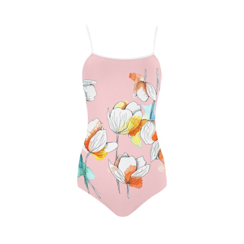 flowers Strap Swimsuit ( Model S05)