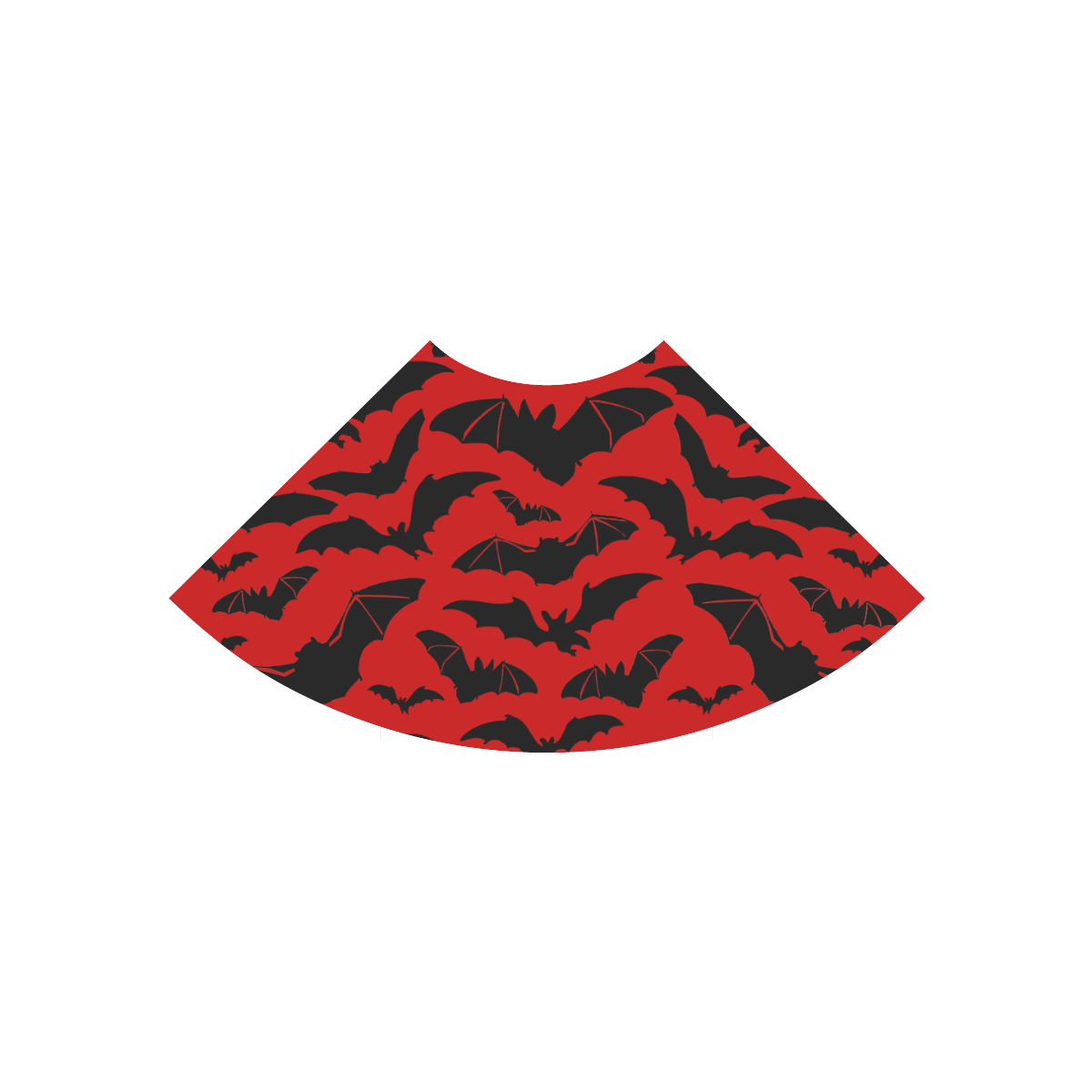 Casual sundress - model D04 Bats - Red Atalanta Casual Sundress(Model D04)