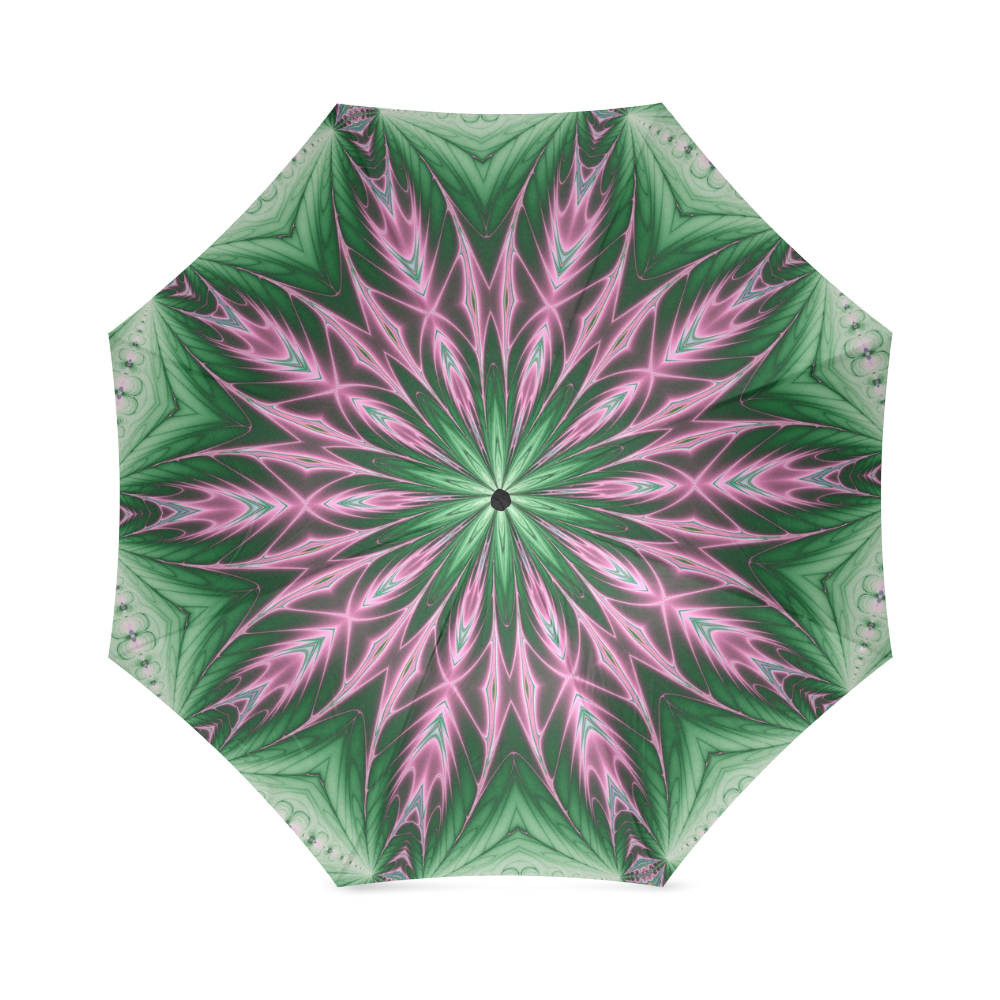 Fractal Kaleidoscope Mandala Flower Abstract 13 Foldable Umbrella (Model U01)