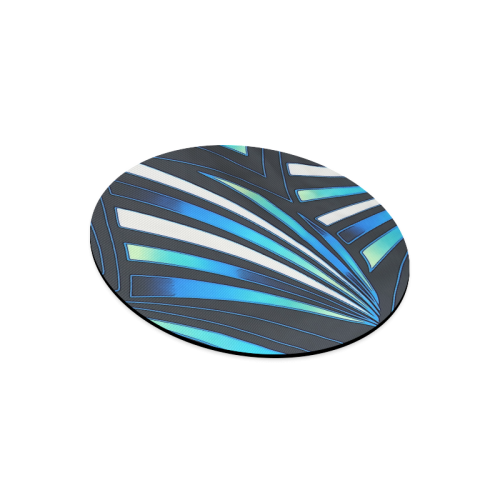 blue fan Round Mousepad