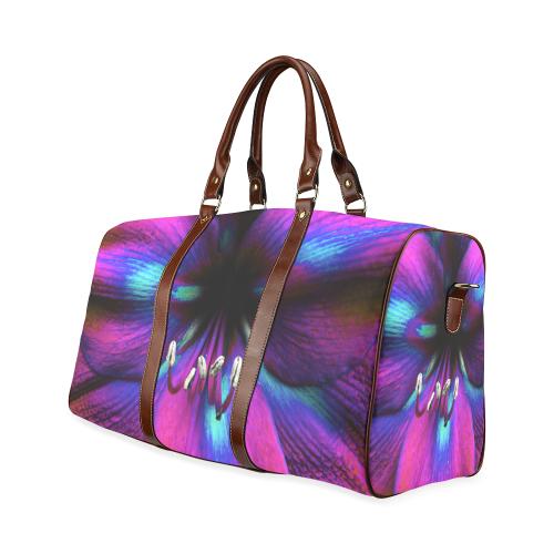 Neon Amaryllis by Martina Webster Waterproof Travel Bag/Small (Model 1639)