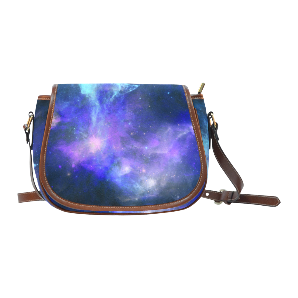 Blue Galaxy Saddle Bag/Small (Model 1649) Full Customization