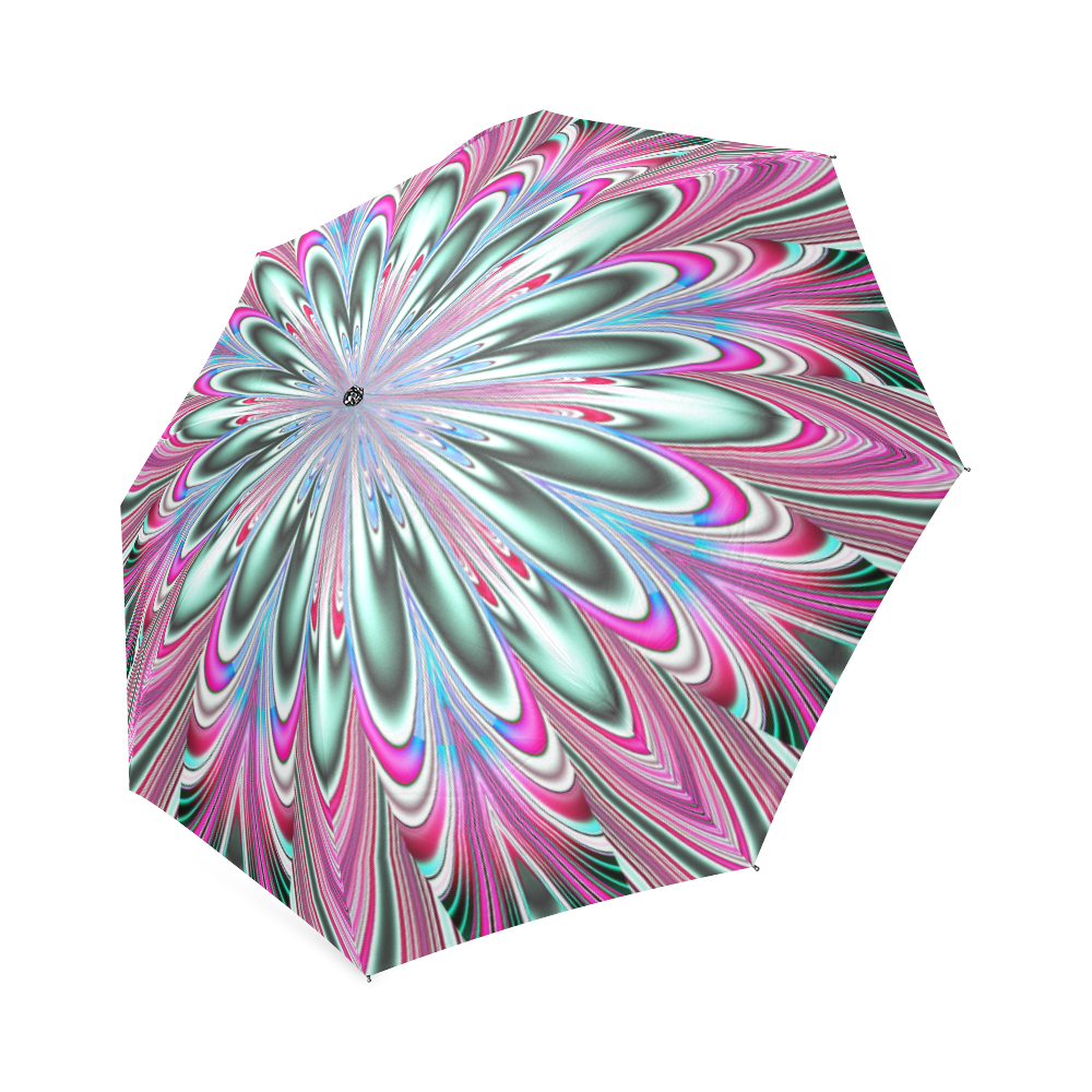 Fractal Kaleidoscope Mandala Flower Abstract 11 Foldable Umbrella (Model U01)