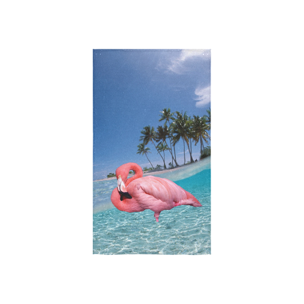 Flamingo and Palms Custom Towel 16"x28"