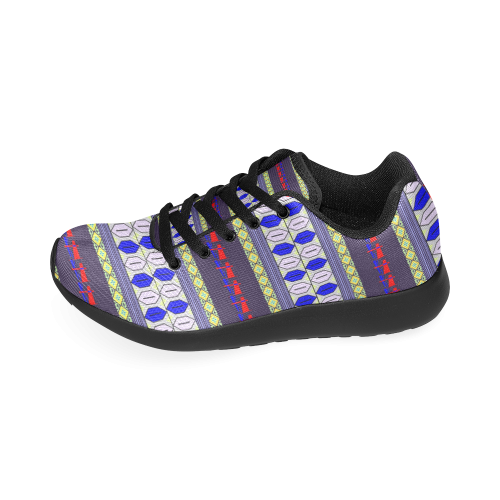 Colorful Geometric Horizontal Pattern Men’s Running Shoes (Model 020)