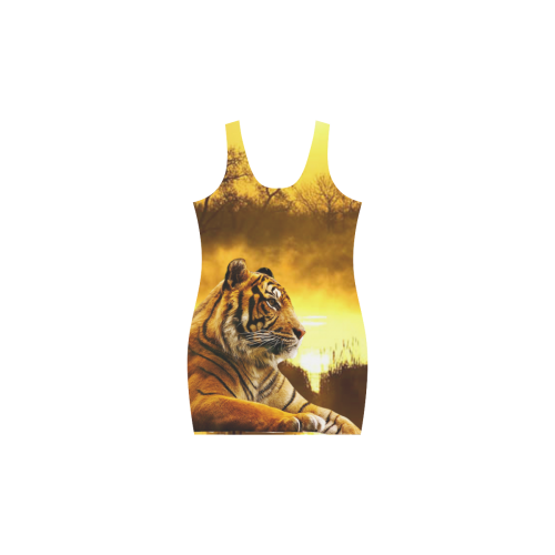 Tiger and Sunset Medea Vest Dress (Model D06)