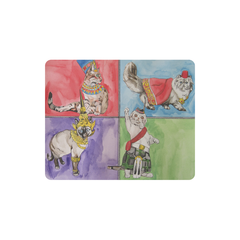 Cats from Around the World rectangle mousepad Rectangle Mousepad