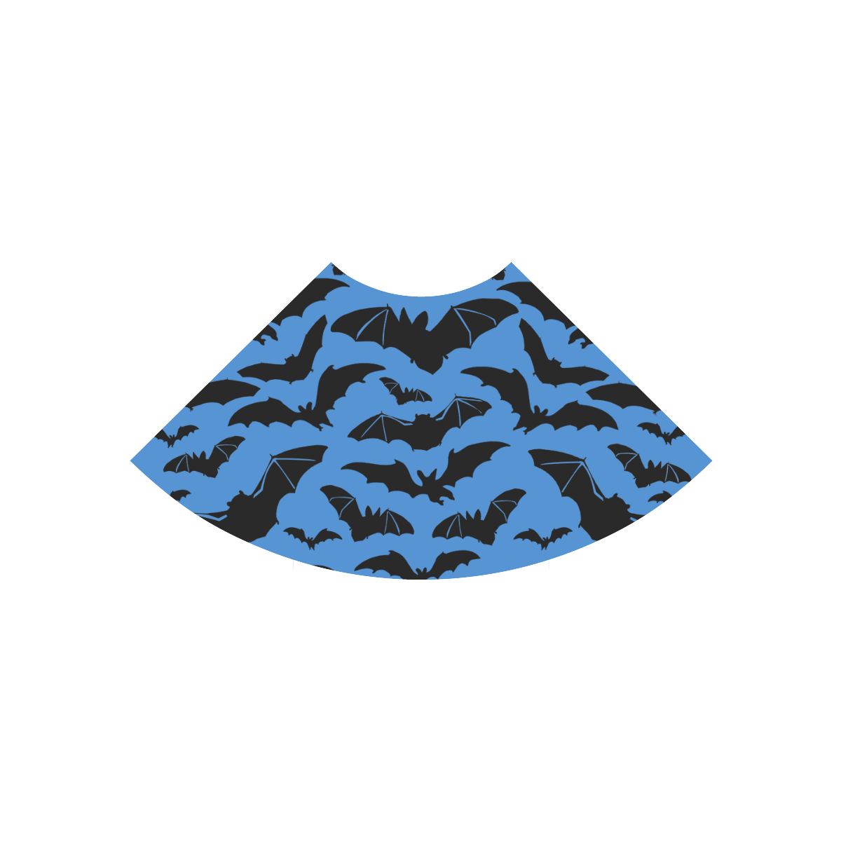 Casual sundress - model D04 Bats - Blue Atalanta Casual Sundress(Model D04)