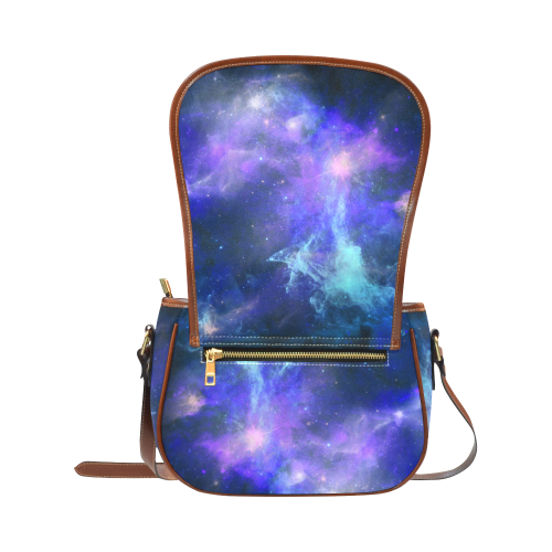 Blue Galaxy Saddle Bag/Small (Model 1649) Full Customization