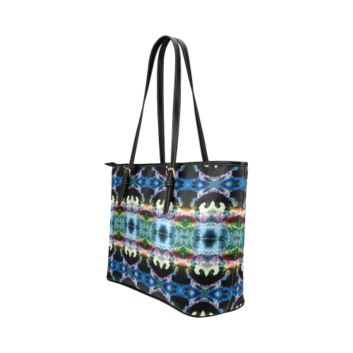 In Space Pattern Leather Tote Bag/Large (Model 1651)