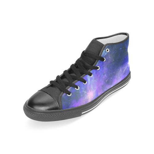 Blue Galaxy Women's Classic High Top Canvas Shoes (Model 017)