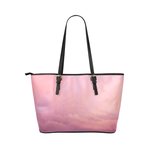pink dreams Leather Tote Bag/Large (Model 1651)