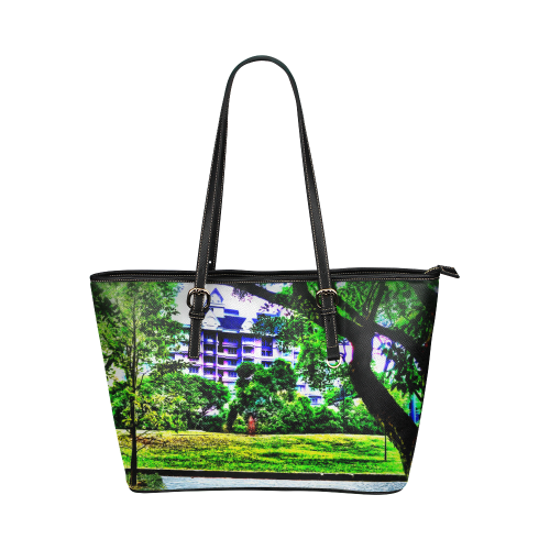 Condo by the Park - Jera Nour Leather Tote Bag/Small (Model 1651)