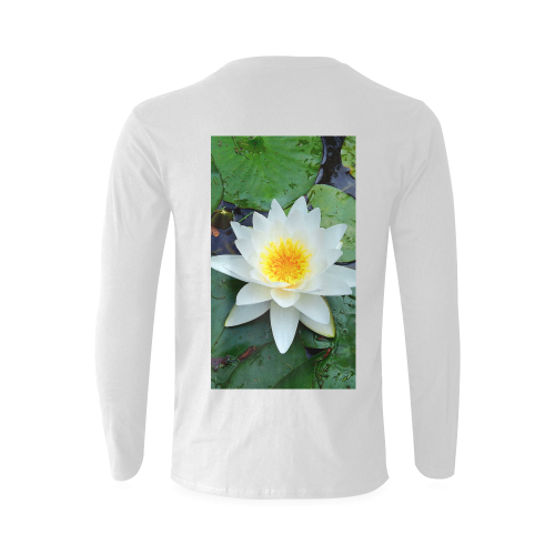 Waterlily Sunny Men's T-shirt (long-sleeve) (Model T08)