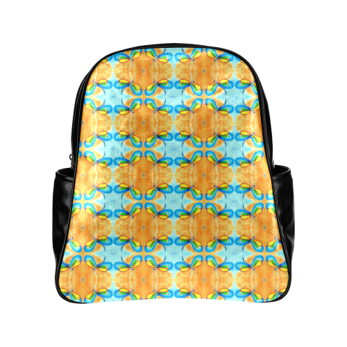 Dragonflies Summer Pattern Multi-Pockets Backpack (Model 1636)