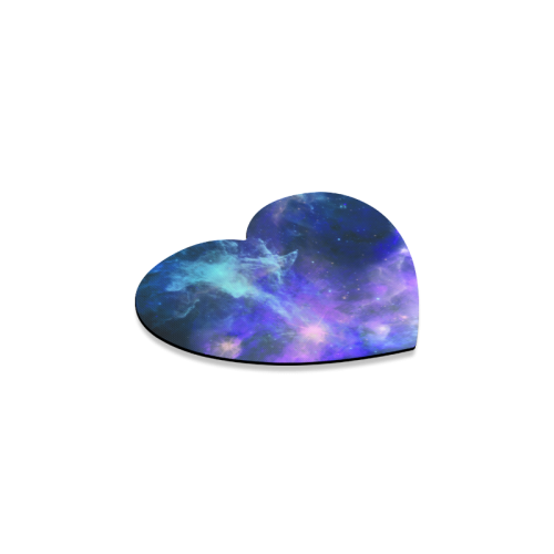 Blue Galaxy Heart Coaster