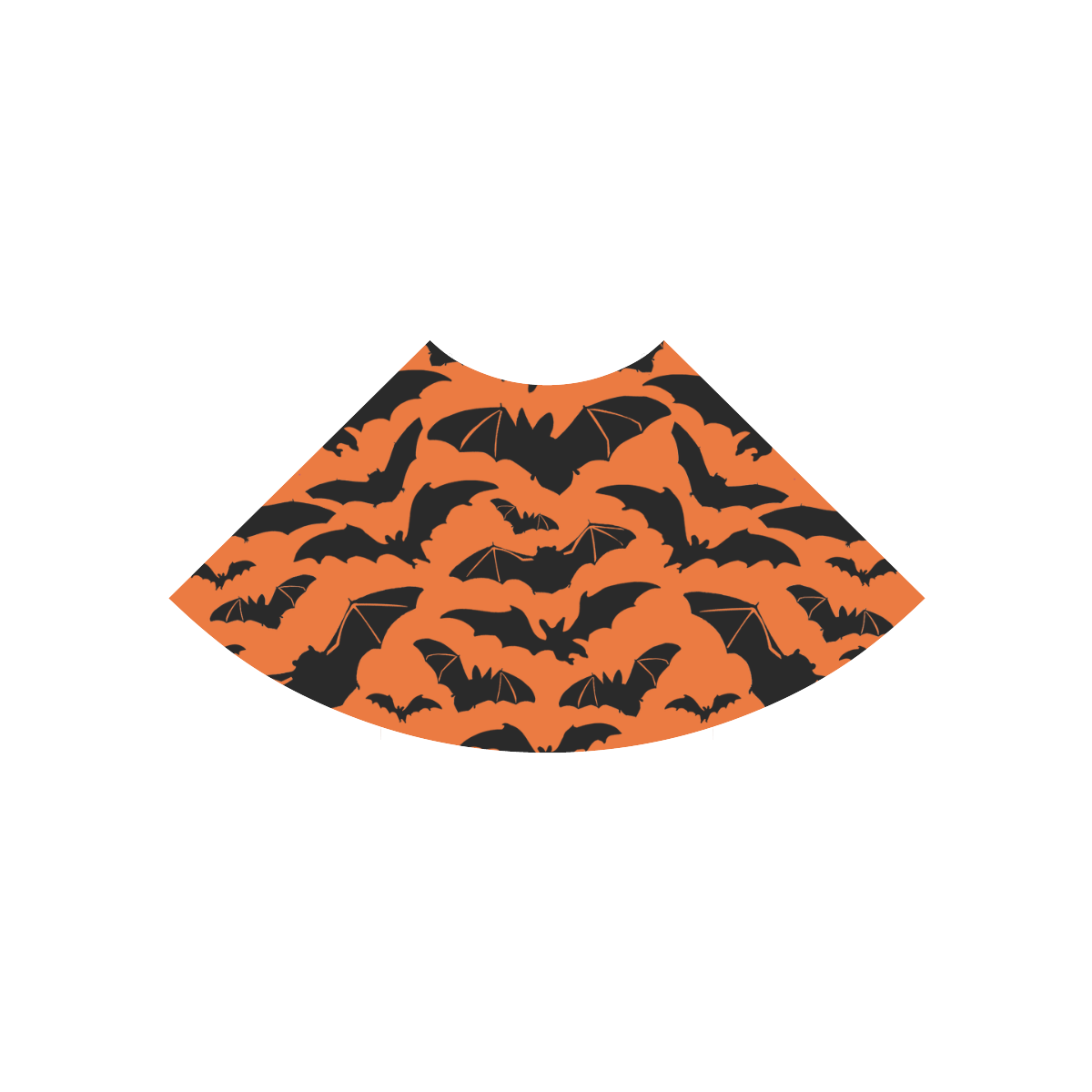 Casual sundress - model D04 Bats - Orange Atalanta Casual Sundress(Model D04)