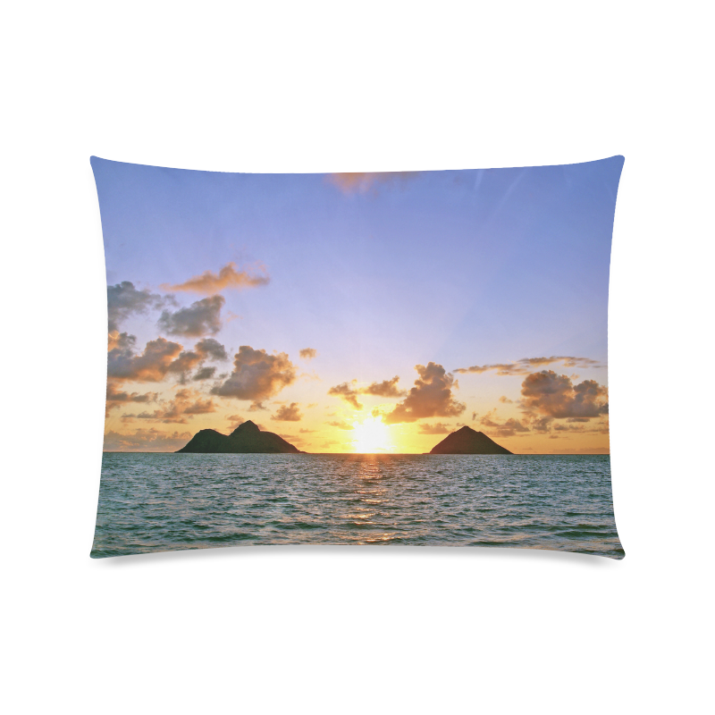 Lanikai Sunrise Hawaii Custom Picture Pillow Case 20"x26" (one side)