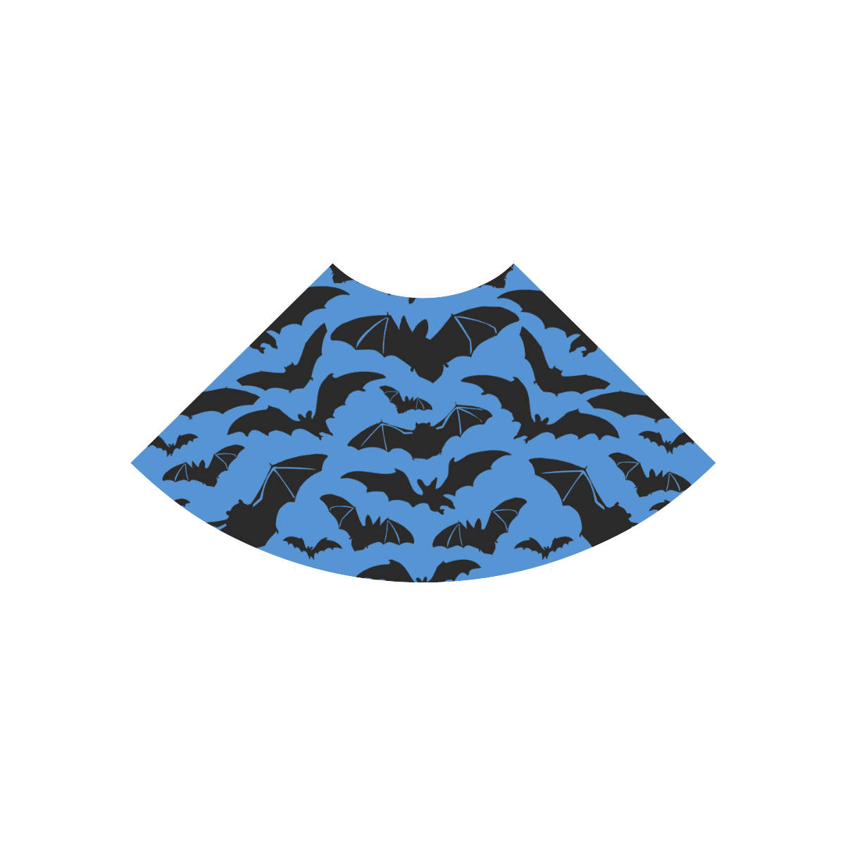 Casual sundress - model D04 Bats - Blue Atalanta Casual Sundress(Model D04)