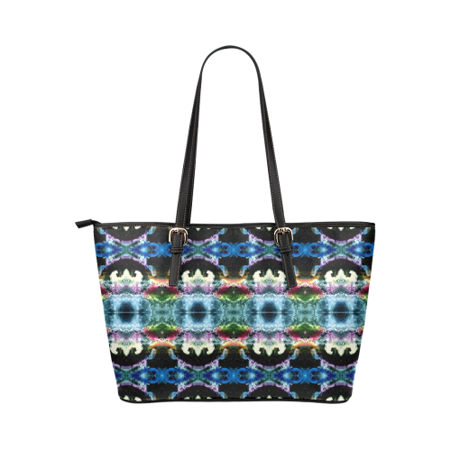 In Space Pattern Leather Tote Bag/Small (Model 1651)