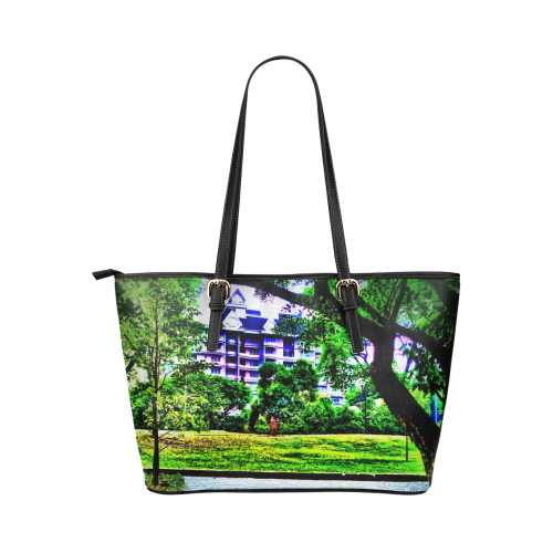 Condo by the Park - Jera Nour Leather Tote Bag/Large (Model 1651)