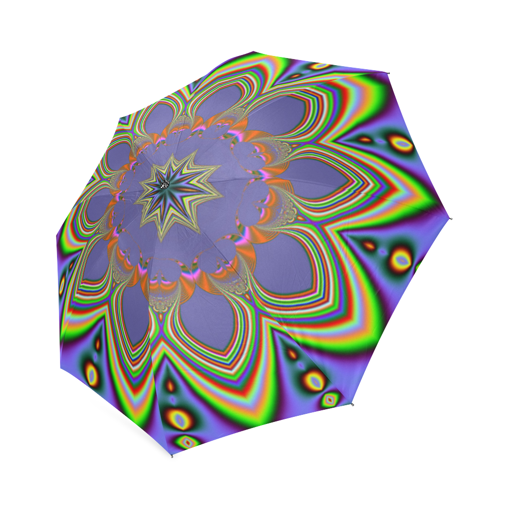 Fractal Kaleidoscope Mandala Flower Abstract 15 Foldable Umbrella (Model U01)
