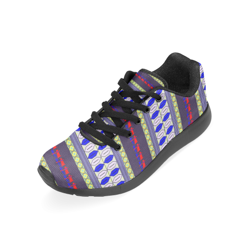 Colorful Geometric Horizontal Pattern Men’s Running Shoes (Model 020)